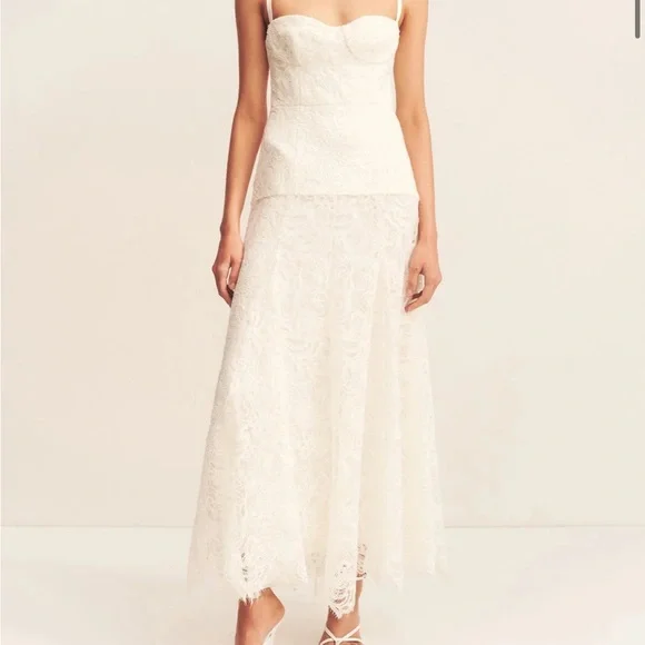 chinese dress ladies La Lune Cumulus Silk Backless Lace Split Maxi Dress | Ivory | Dresses